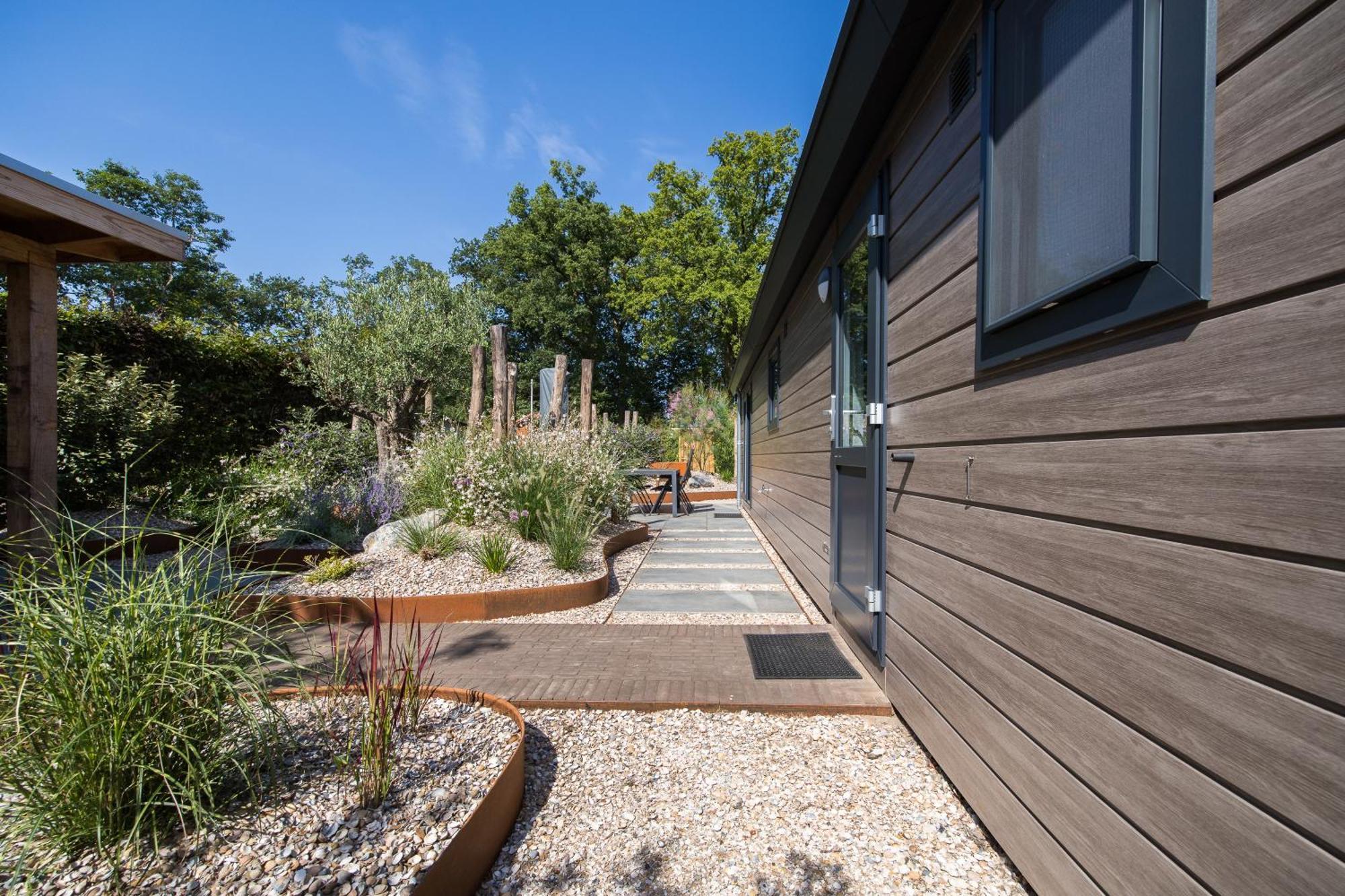 Modern Ingericht Chalet Op Groen Park Op De Veluwe Epe Exterior foto