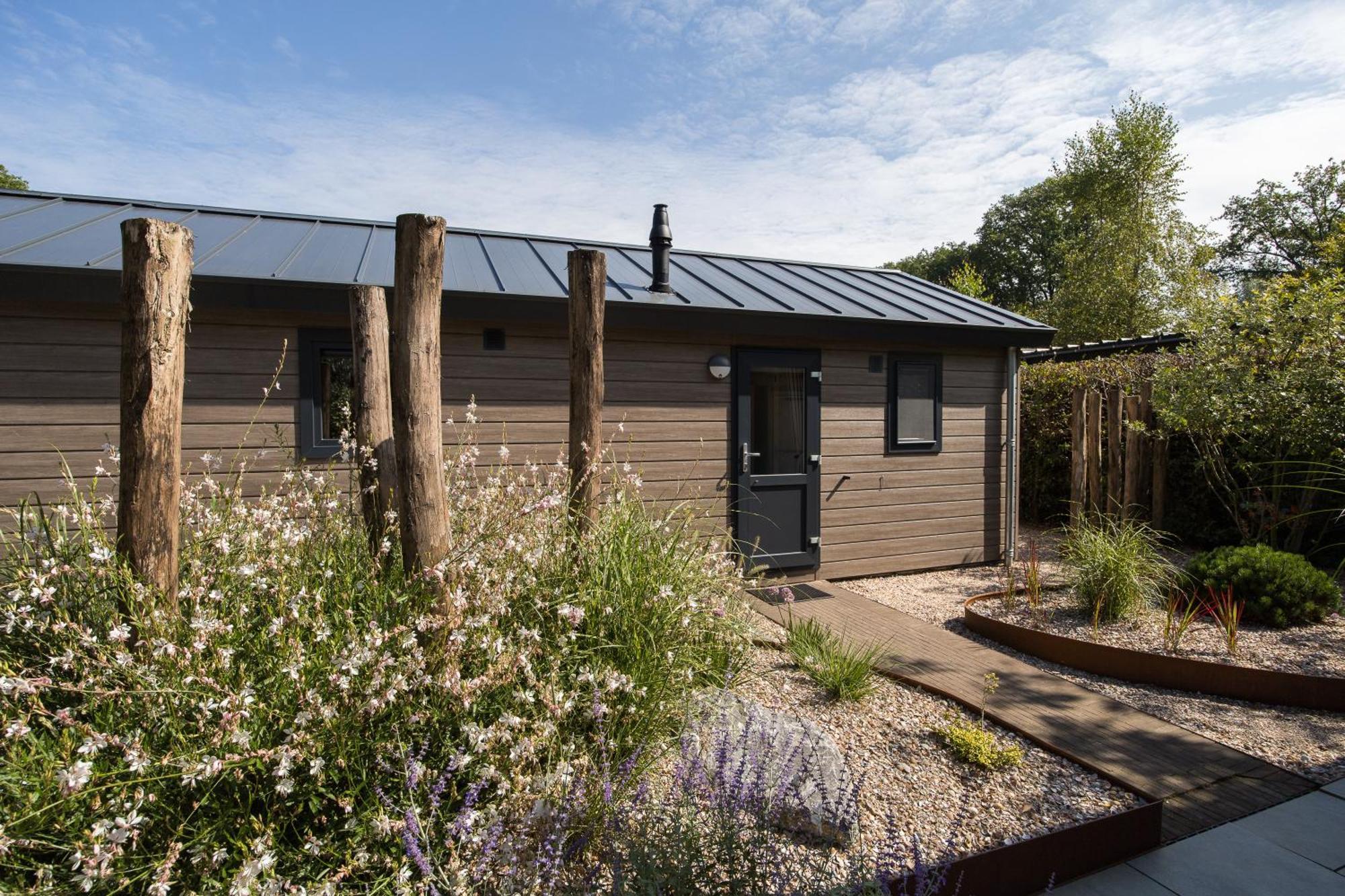 Modern Ingericht Chalet Op Groen Park Op De Veluwe Epe Exterior foto