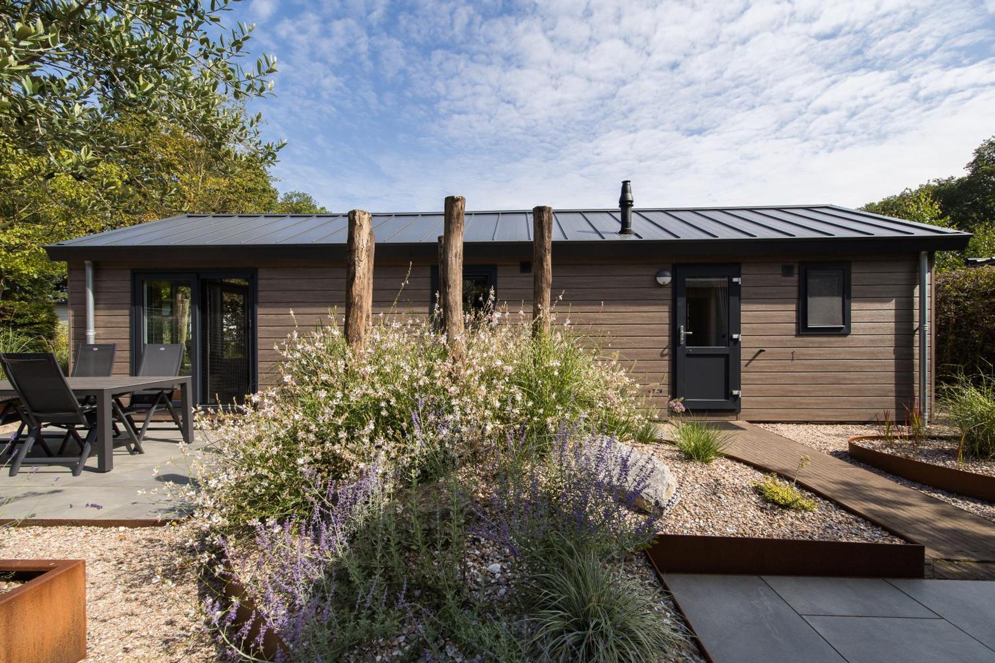 Modern Ingericht Chalet Op Groen Park Op De Veluwe Epe Exterior foto